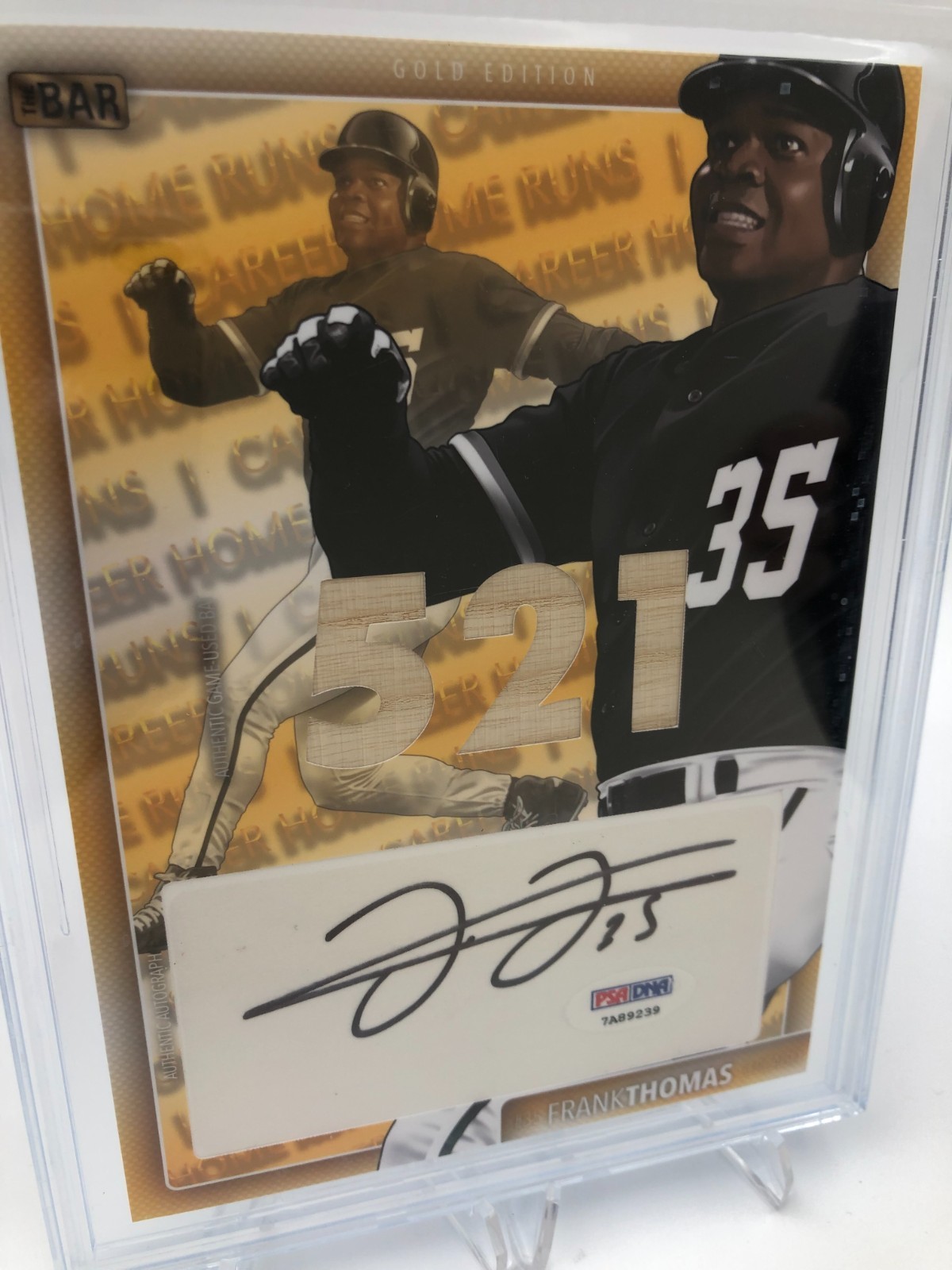 FRANK THOMAS BAT AUTO RARE/5 Card 2016 THE BAR GOLD Edition PSA BECKETT 9.5 10 view 8
