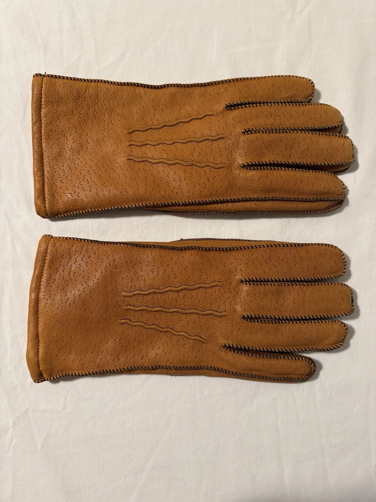 VTG Gates Deerskin Gloves Men's XL Light Brown Soft Supple Lined