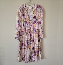 Anthropologie Maeve Juno Floral Print Women's Dress Size Large