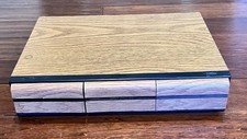 VTG 80's 3 Drawer 48 Slot Faux Wood Woodgrain Sliding Cassette Tape Case Holder