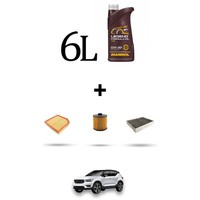 Hoffcar Servicekit 4 Filter Und 6L ÖL FüR Volvo XC40 1.5 T3 110Kw Ab 2019