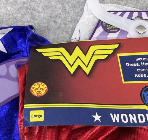 Wonder Woman Dog Costume Large DC Comics Rubies Superhero Dress Headpiece New - Picture 5 of 8
