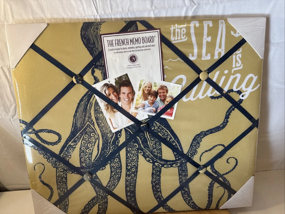 French Memo Board with Ribbons & Butterfly Design 19" x 17" Home or Office New - Image 2 of 3