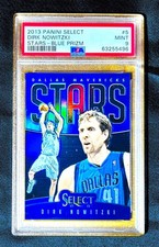 2013 Select Dirk Blue Stars Color Match Prizm Limited 13-14 SP /49 PSA Mint 9 P1