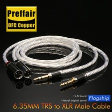 Pair HiFi 6.35 mm to XLR Male/Female Audio Stereo Mic Cable Audio Mixer Cable