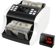 NUCOUN Mixed Denomination Money Counter Machine, Commercial Grade Bill Value Cou