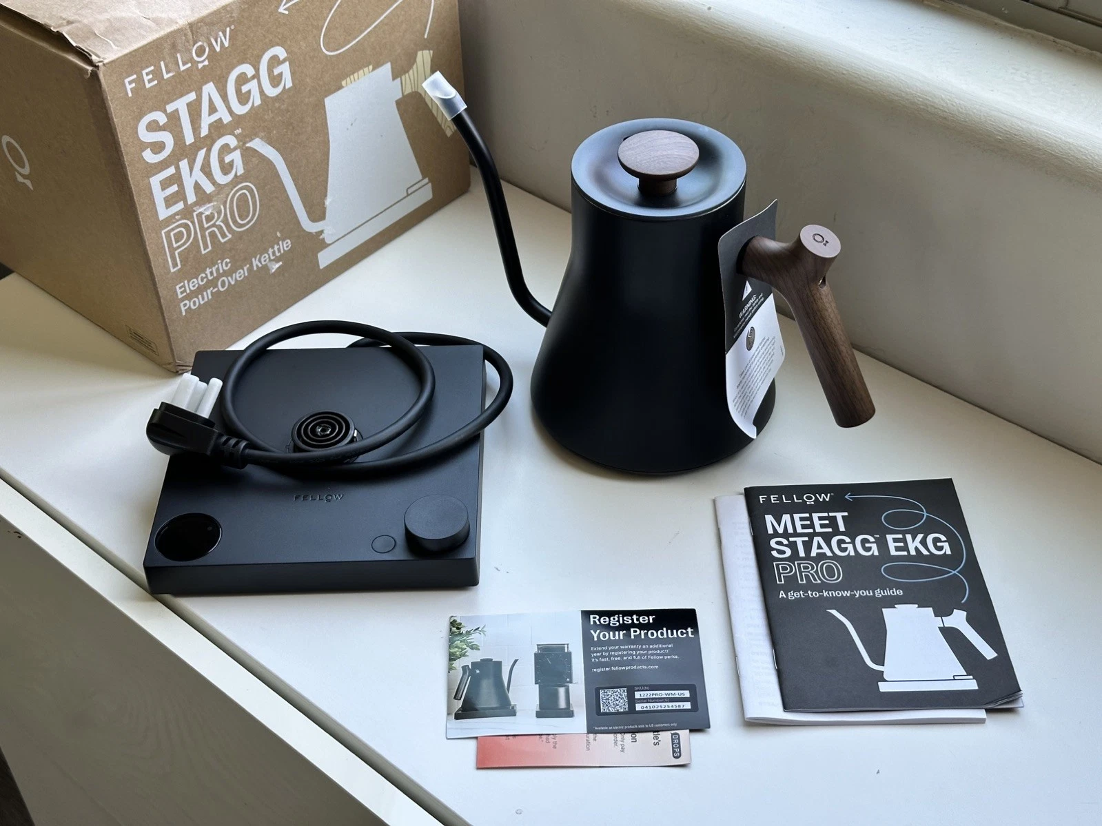 Open Box Fellow Stagg EKG Pro Temp Control 0.9L 1200W Kettle Black