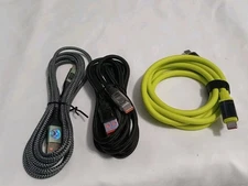 NEW Set Of 3 5 Foot Charging USB Cords