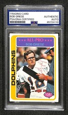 Signed Bob Griese 1978 Topps #120 Rookie Card ALL PRO rc Autographed Auto PSA. rookie card picture