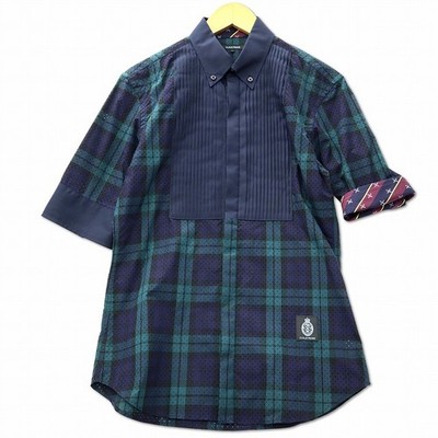 GUILD PRIME Shirt Navy S Cotton Plaid