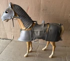 1968 Louis Marx Valor Armored Horse Noble Knight Series Vintage Rolling Toy