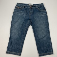 Tommy Hilfiger Women  s Jean Capris Size 14 Flap Pockets Vintage Y2K Denim