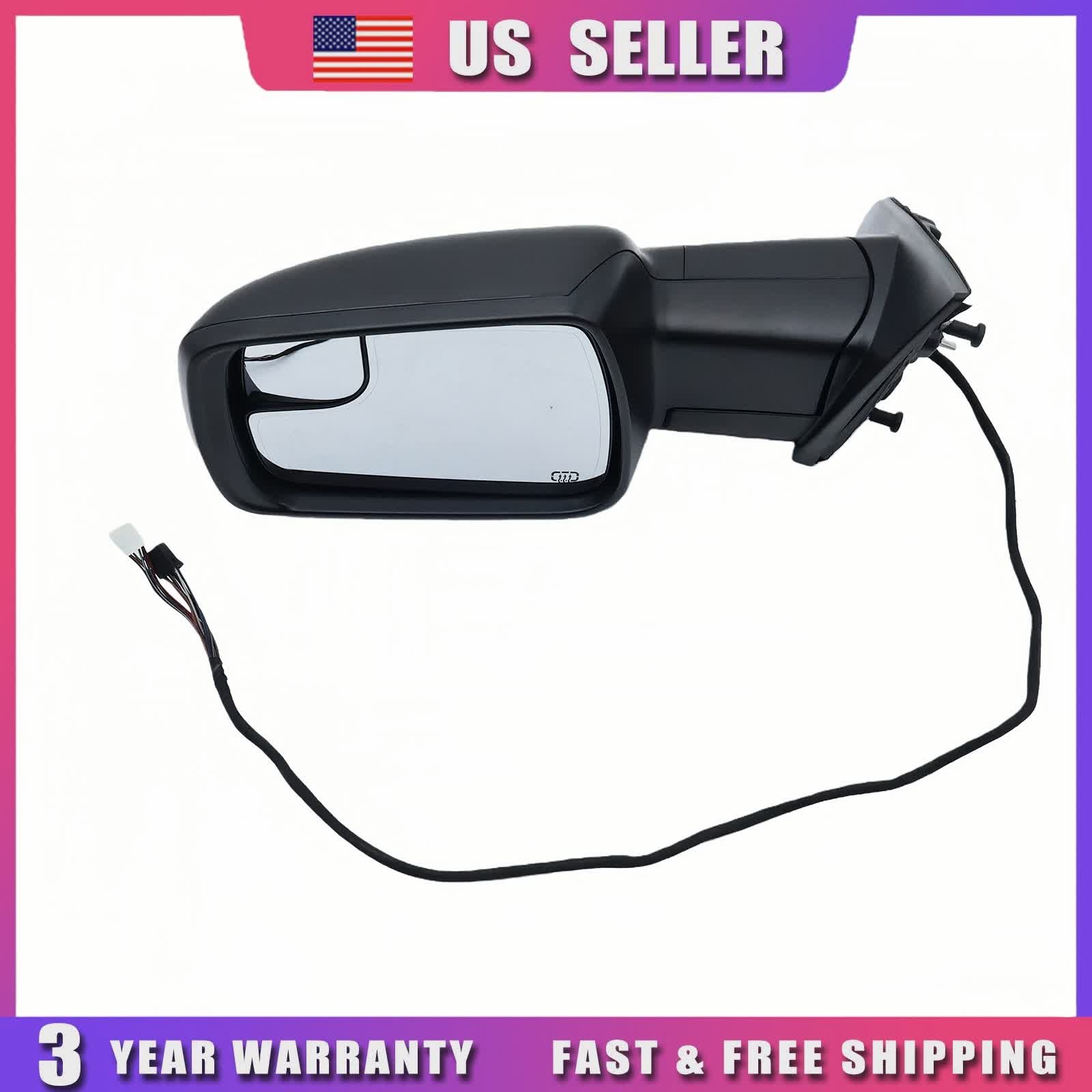 Mirror w/ Power Fold Signal & Puddle Lamp For 19-24 Ram 1500 Left Side Textured thumbnail 19