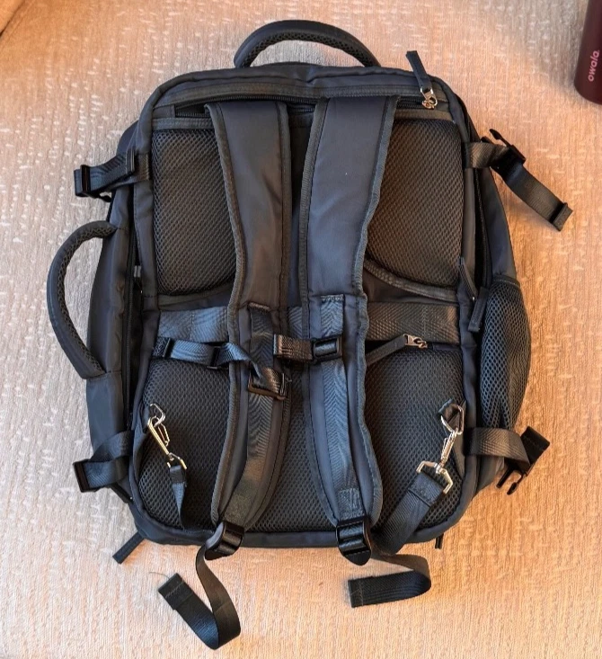 Mochila de Viaje Hanples 40L 17' Portátil Impermeable Viaje Azul Pavo Real Foto 2 de 4