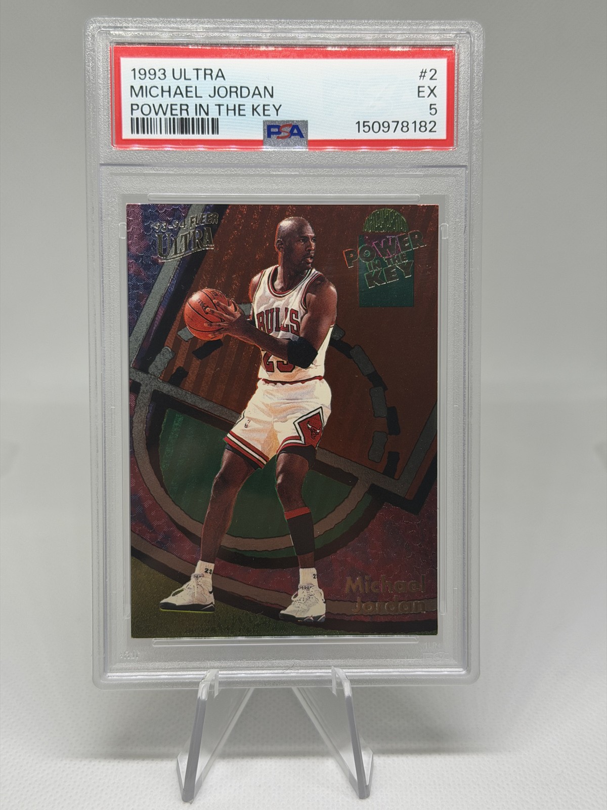 1993-94 Fleer Ultra - Power in the Key Michael Jordan #2- PSA 5