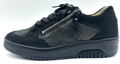 Hartjes SOUL SHOE Schwarz Gr. 37,5 Damen Leder Sneaker Schnürer UVP: 150  (3417)