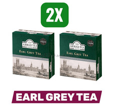 Ahmad Tea Earl Grey 100 Teabags Premium, Aromatic Authentic Blend