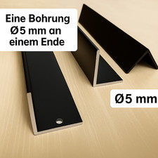 Alu Winkel Feinstruktur anthrazit Profil bis 3 Meter Kantenschutz