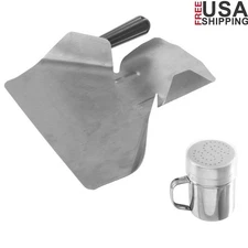 Stainless Steel Popcorn Scoop Portion Shaker Set Easy Movie Night Flavoring New