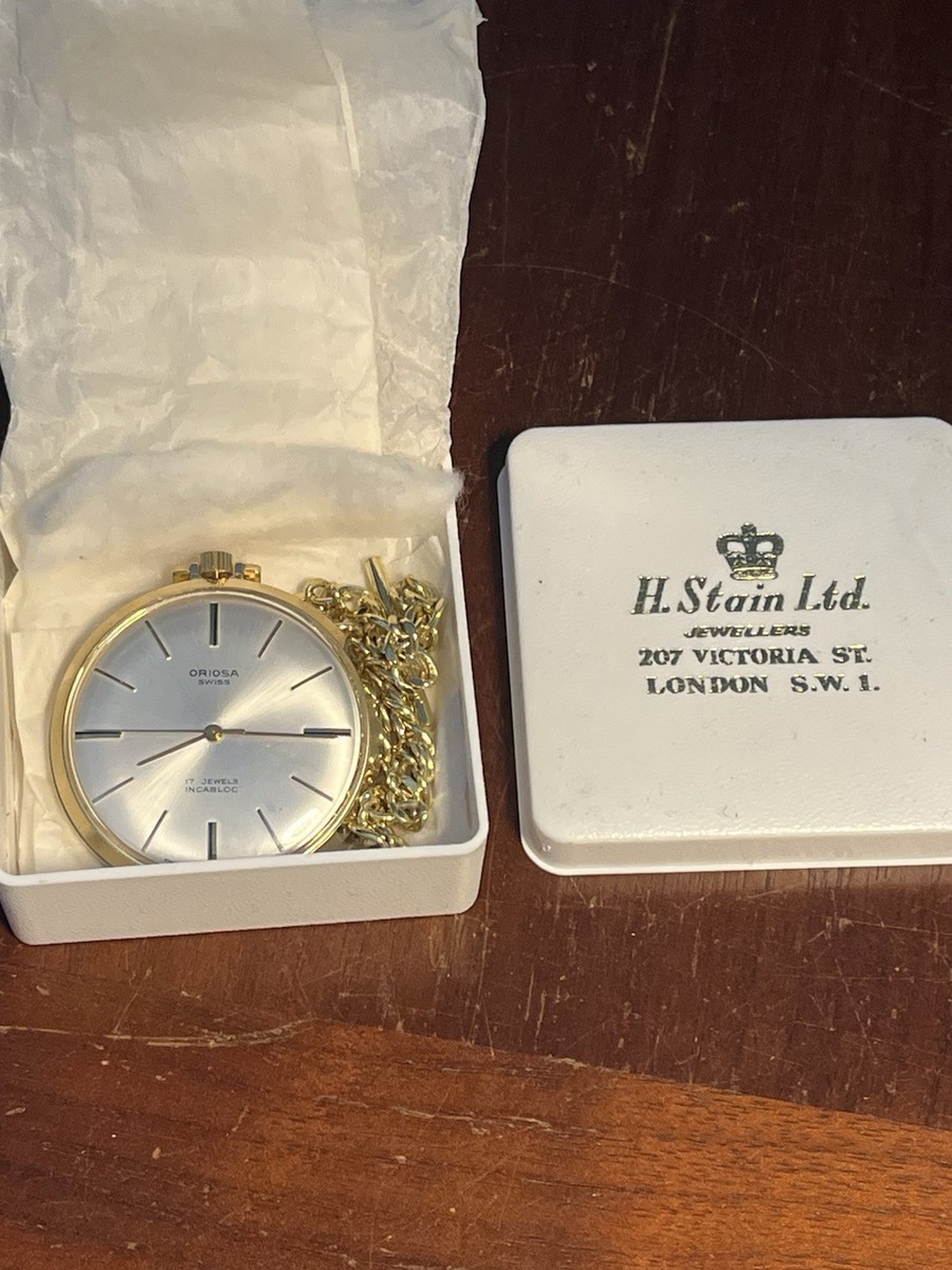 Oriosa Swiss Taschenuhr Vintage Oriosa Swiss Gold Plated Pocket