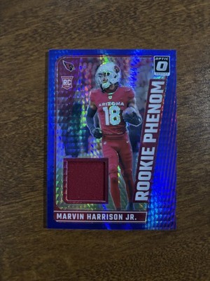   2024 Donruss Optic Marvin Harrison Jr Blue Hyper Rookie Phenom Patch #RPB-MHJ