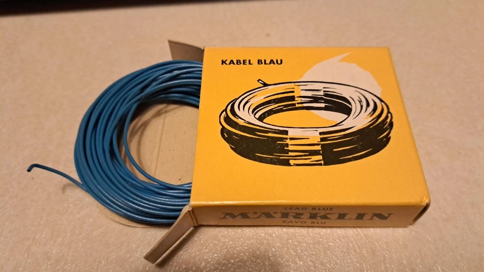 Marklin 7101 scatola box Kabel blau Cavo Blu Made Western Germany NEW - Photo 1/1