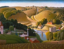 Grant Wood : Stone City, Iowa : Archival Art Print