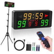 LED Electronic Scoreboard Digital Score Keeper with Remote Tripod, 6 digits