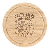VerrüCkte Bacon Und Eier Damen Stars Rund Zerkleinern KäSebrett Lustig FrüHstüCk