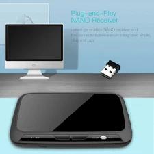 Touchpad Backlight 2.4G USB Air Mouse IR Sensor Vibrate Keyboard Remote Control