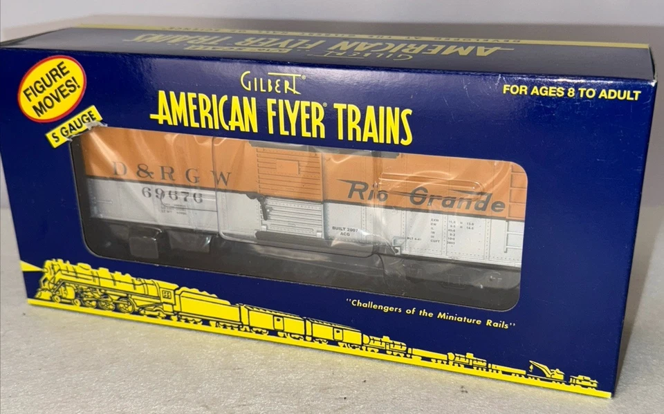 American Flyer 6-49038 Rio Grande Walking Brakeman Operating Box Car NEW in BOX - Image 2 of 4