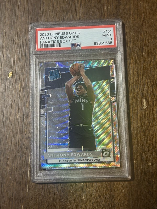 2020 Optic Anthony Edwards Fanatics Box Set PSA 9 Rookie Card (RC)