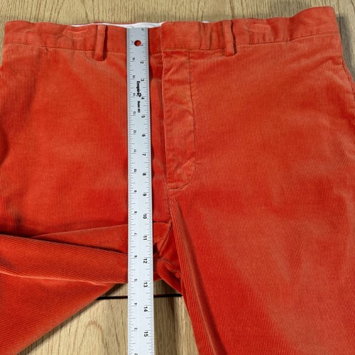 Polo Ralph Lauren Orange Corduroy Pants Straight Leg Classic Style 35x32 - Picture 7 of 14