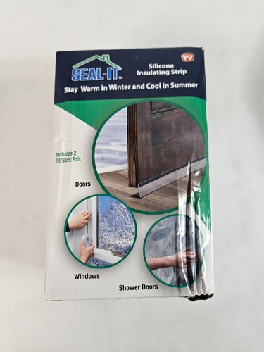 NEW Seal It Silicone Insulating Strip 2 rolls of 6' tape Door Window Insulation - Picture 5 of 8