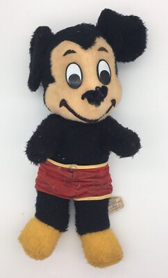 Vintage Walt Disney Characters Mickey Mouse Doll Plush Toy