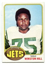 1976 Topps #88 Winston Hill Football Card - New York Jets - NFL HOF