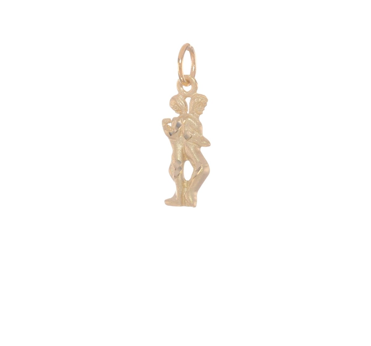 14k Satin Diamond-cut Gemini Zodiac Charm C478 883957860596| eBay