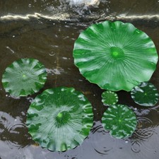 10pcs Artificial Fake Lotus Leaves Flower Plastic Water Lily Floating Pool Decor