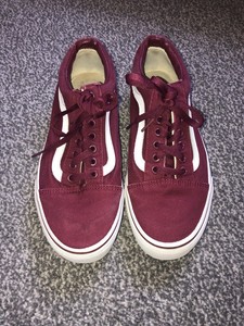 maroon red vans