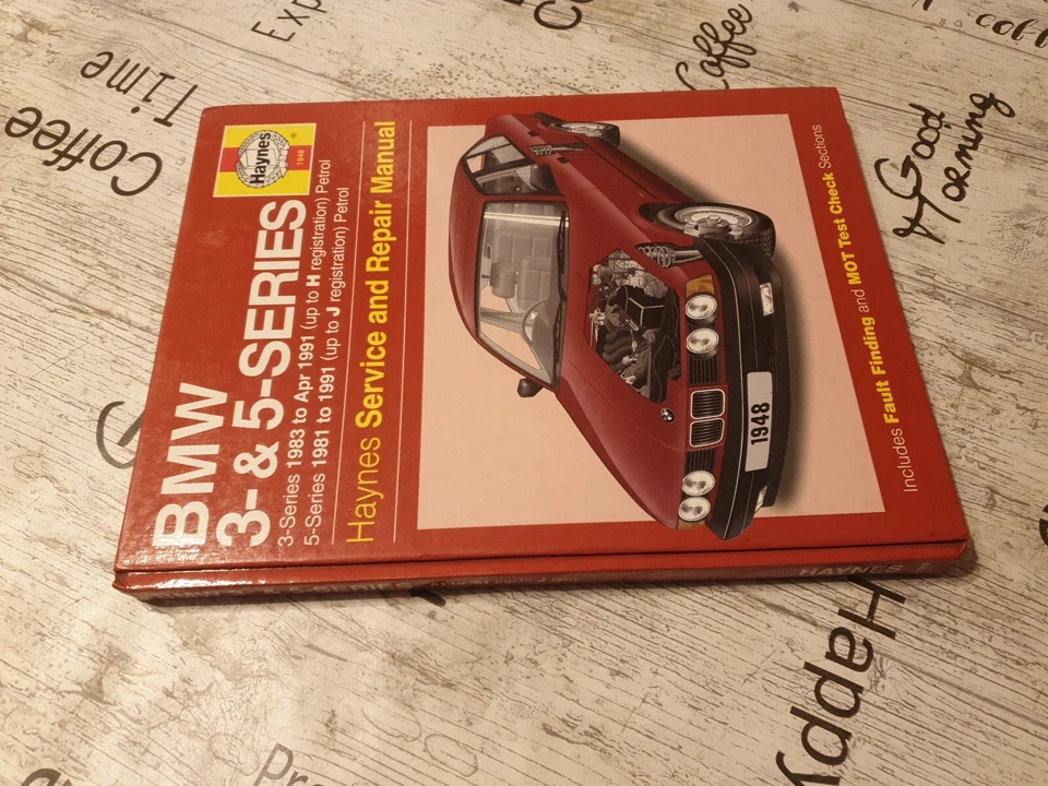 BMW 3 & 5 SERIES 1981 to 91 HAYNES WORKSHOP MANUAL 1948 IN USED COND & FREE P&P - Image 3 of 4