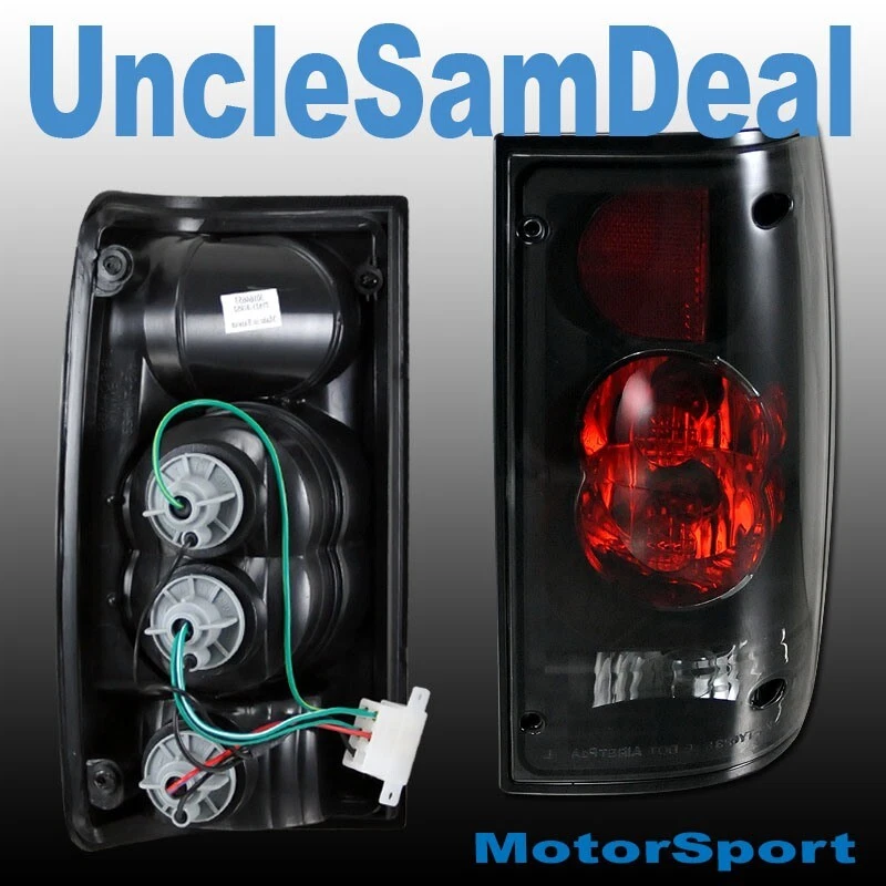 PARA CAMIONETA TOYOTA 89-95 LENTES DE HUMO ROJO NEGRO PAR DE LUCES TRASERAS AJUSTE DIRECTO Foto 2 de 2