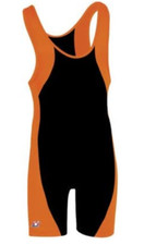 Brute Okie Wrestling Singlet - Black/Orange