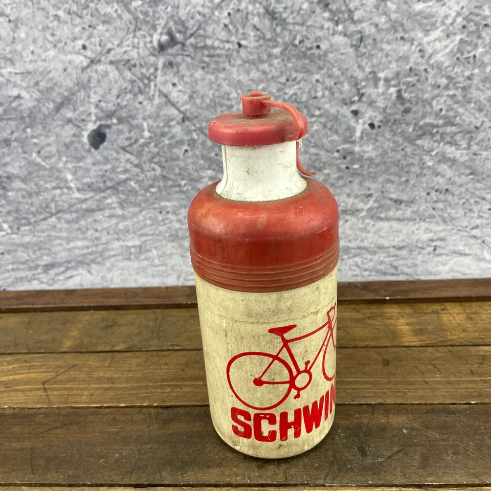 Vintage Schwinn TA Water Bottle Plastic White Red Eroica DISPLAY Brevete - Image 3 of 4