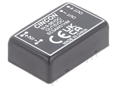 EC3AW01HM Wandler: DC/DC 3W UEing: 9-36V UAusg: 5VDC IAusg: 600mA DIP24 CINCON