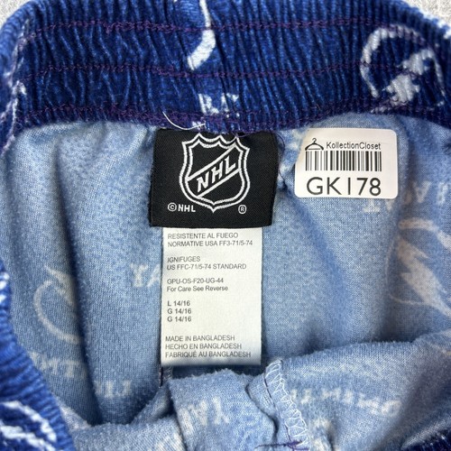 Tampa Bay Lightning Pyjamahose Jugend Large 14/16 blau gerades Bein Stretch Junge - Bild 4 von 5