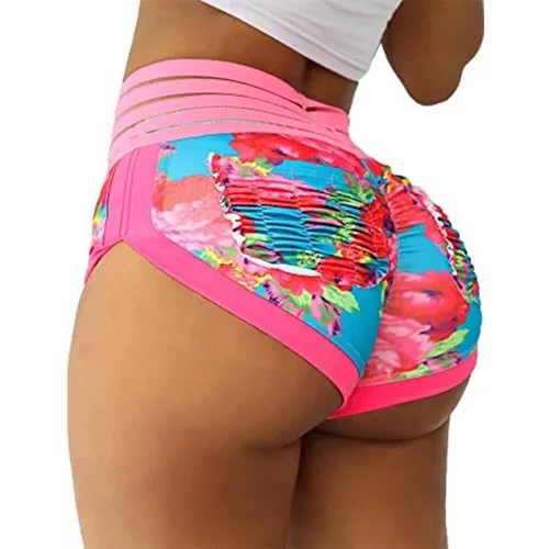 Women High Waist Yoga Shorts PUSH UP 