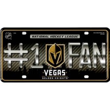 las vegas golden knights #1 fan nhl ice hockey logo license plate made in usa