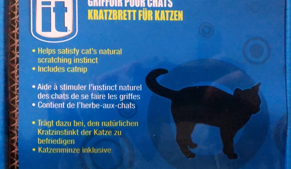 Catit Scratcher Board Pad For Cats with Catnip - Large 17" x 7" - Image 2 of 4