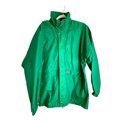 K Way Windbreaker Jacke faltbar grün wasserdicht Langarm Full Zip Gr. XL