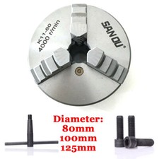 3 Backenfutter Dreibackenfutter Drechselbank Spannfutter Ø 80mm/100mm/125 mm DE